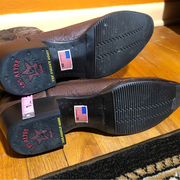 Los Altos Boots Men’s Round Toe Grisly - Brown - Picture 6 of 11